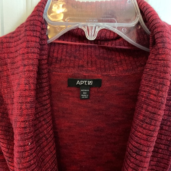 Women’s cowl neck glittery red top 0X - Picture 2 of 7
